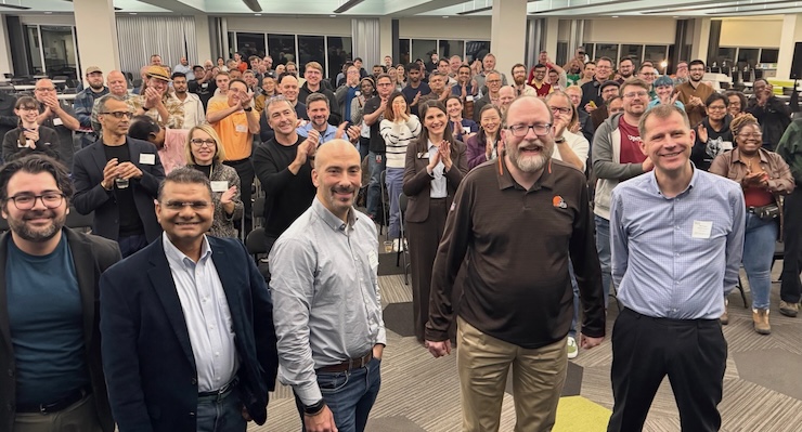 Panelists and audience at the November 18, 2025 All Things Open meet-up event in RTP, NC, USA
