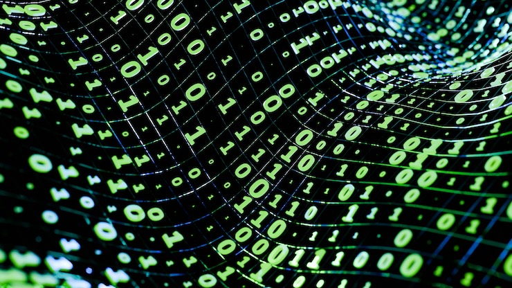 abstract binary code image